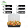 #2 Black Paper Take Out Food Containers with Closeable Lid