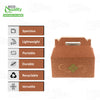 Brown Treat Gift Boxes 9 x 5 x 6.75 inches Paper Gable Lunch with Handle Barn Box
