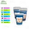 New York Greek Style Insulated Paper Hot Cold Cups with White Flat Lids