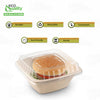 32oz Eco Friendly Disposable Square Bowls Compostable Container with Dome Lids