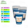 New York Greek Style Insulated Paper Hot Cold Cups with White Flat Lids