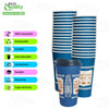 New York Greek Style Insulated Paper Hot Cold Cups with Black Dome Lids