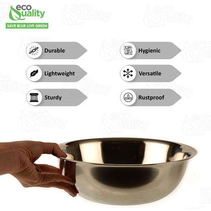 Mixing Bowl, Stainless Steel, 13 qt. Capacity, 16-1/4