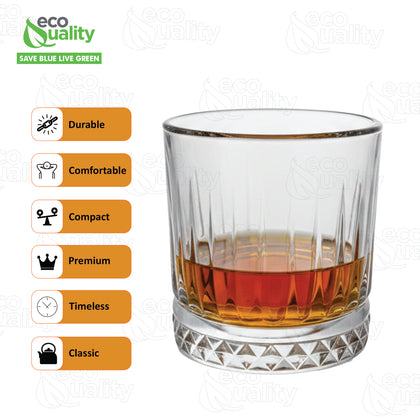 round 7oz clear glass old fashioned whiskey glass for cocktails and spirits