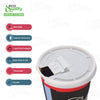 SOLO LB3081 8oz White Flat Tear Tab Lids for Hot Cups, For Deli Hot Coffee Cups, Tea Cups, Paper Cups, Lift Back and Lock Tab Cup Lids