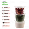 Round Plastic Deli Food Storage Containers with Lids Translucent Clear (8oz, 16oz, 32oz)