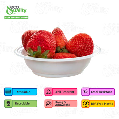 White Plastic High Impact Disposable Plastic Bowl (6oz,12oz)