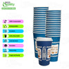 New York Greek Style Insulated Paper Hot Cold Cups with White Dome Lids
