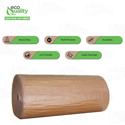 Kraft bubble roll non perforated wrap for shipping 48x250 inches