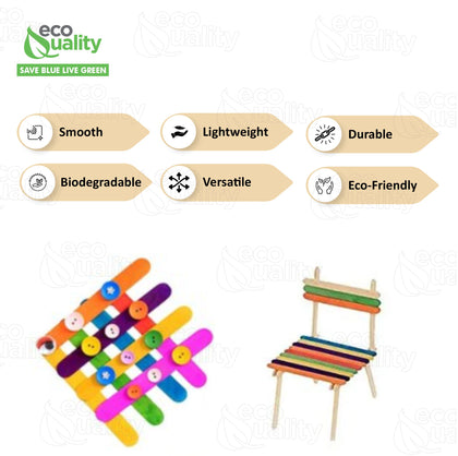 Wooden Craft Sticks Great for Arts and Crafts