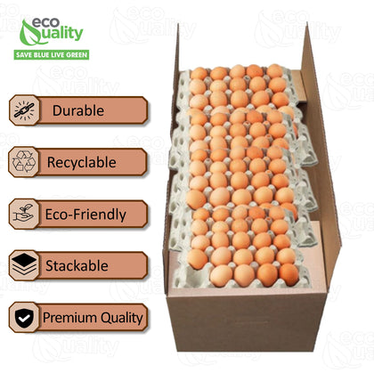 Corrugated Carboard Export Egg Boxes with Handles ECT32 Fits 30 Dozen Eggs