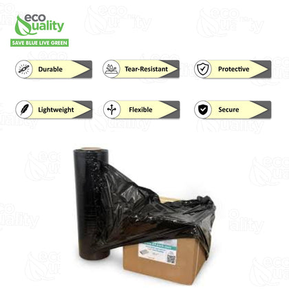Black Stretch Film Wrap 80 Gauge Thick 18
