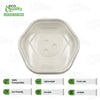 Hexagon 32oz disposable bowl made from sugarcane fiber compostable catering use