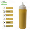 24 Oz Clear Plastic Condiment Squeeze Bottles, Squirt Bottle for Sauces, Dressing - BPA Free, Dishwasher Safe