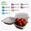 Eco Friendly Clamshell Take Out Food Container Mineral Clamshell