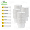 Disposable White Paper Souffle Cup with Rolled Rim
