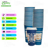 New York Greek Style Insulated Paper Hot Cold Cups with White Dome Lids