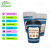 Anthora Greek Style Paper Hot Cold Cups with Black Dome Lids