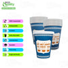 New York Greek Style Insulated Paper Hot Cold Cups with White Flat Lids