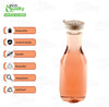 50oz Clear Plastic Heavy Duty Carafes Large Water Pitcher