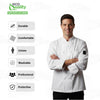 Unisex Chef Jacket Long Sleeves, Chef Coat - Restaurant Kitchen Chef Uniform Button Design