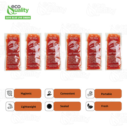 Yi Pin Chinese Hot Sauce Take Out Delivery Packets 8 Grams Per Packet No MSG Gluten Free