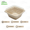 Eco Friendly Disposable Square Bowls Compostable Container with Dome Lids
