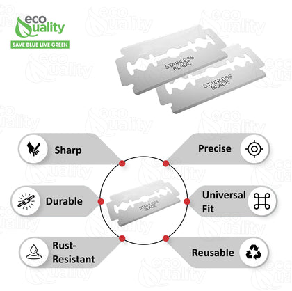 Platinum Double Edge Stainless Steel Shaving Razor Blades