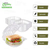 6x6 inch Clear Plastic Clamshell Take Out Food Container