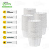 Disposable White Paper Souffle Cup with Rolled Rim