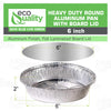 Disposable Round Aluminum Foil Food Pans with Flat Board Lids (6inch, 7inch, 8inch, 9inch)