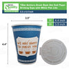 New York Greek Style Insulated Paper Hot Cold Cups with White Flat Lids