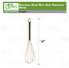 Stainless Steel Wire Whisk Set - Heat Resistant Egg Beater Mixing Balloon - Perfect for Baking, Cooking, Kitchen Utensils, Whisking, Beating (10 Inch)