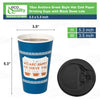 New York Greek Style Insulated Paper Hot Cold Cups with Black Dome Lids