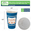 20oz Anthora Greek style paper cups with white dome lids for hot cold drinks