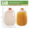 Empty Foggy Plastic Juice Bottles with Tamper Evident Caps (8oz, 12oz, 16oz, 32oz, 64oz, 128oz)