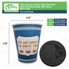 New York Greek Style Insulated Paper Hot Cold Cups with Black Dome Lids