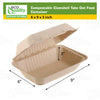 Compostable Clamshell Take Out Food Container 6x9x3