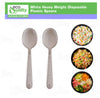 Disposable Plastic Heavy Weight Spoons Unwrapped