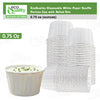 Disposable White Paper Souffle Cup with Rolled Rim