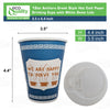 New York Greek Style Insulated Paper Hot Cold Cups with White Dome Lids
