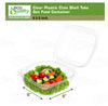 6x6 inch Clear Plastic Clamshell Take Out Food Container