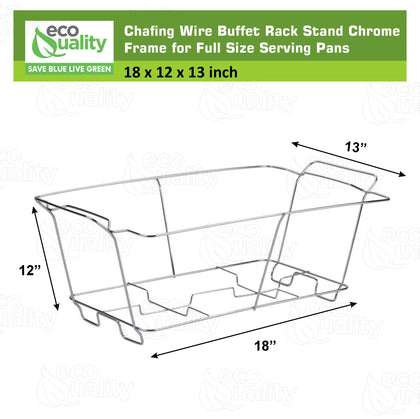 Chafing Wire Buffet Rack - Stand Chrome Frame for Full Size Serving Pans, Full Size Chafing Dish Stand, Food Warmer for Catering, Events, Weddings, Parties, Birthdays