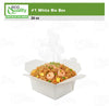 #1 White Paper Take Out Food Containers with Closeable Lid