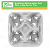 4 Cup Drink Carrier Tray Biodegradable Pulp Fiber - Recycled, Disposable Take-Out Container Carrier for Drinks