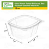 12oz Tamper Resistant Clear Plastic Meal Prep Food Container TS12