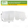 Clear Plastic 6 Compartment Muffin Containers - Disposable Cupcake Holder Boxes with Hinged Design