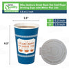 New York Greek Style Insulated Paper Hot Cold Cups with White Flat Lids