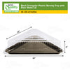 Black Triangle Catering Serving Tray Platter 16x16 with Clear Dome Lid - Dessert Carrier