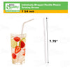 Clear Plastic Flexible Individually Wrapped Straws BPA Free Plastic